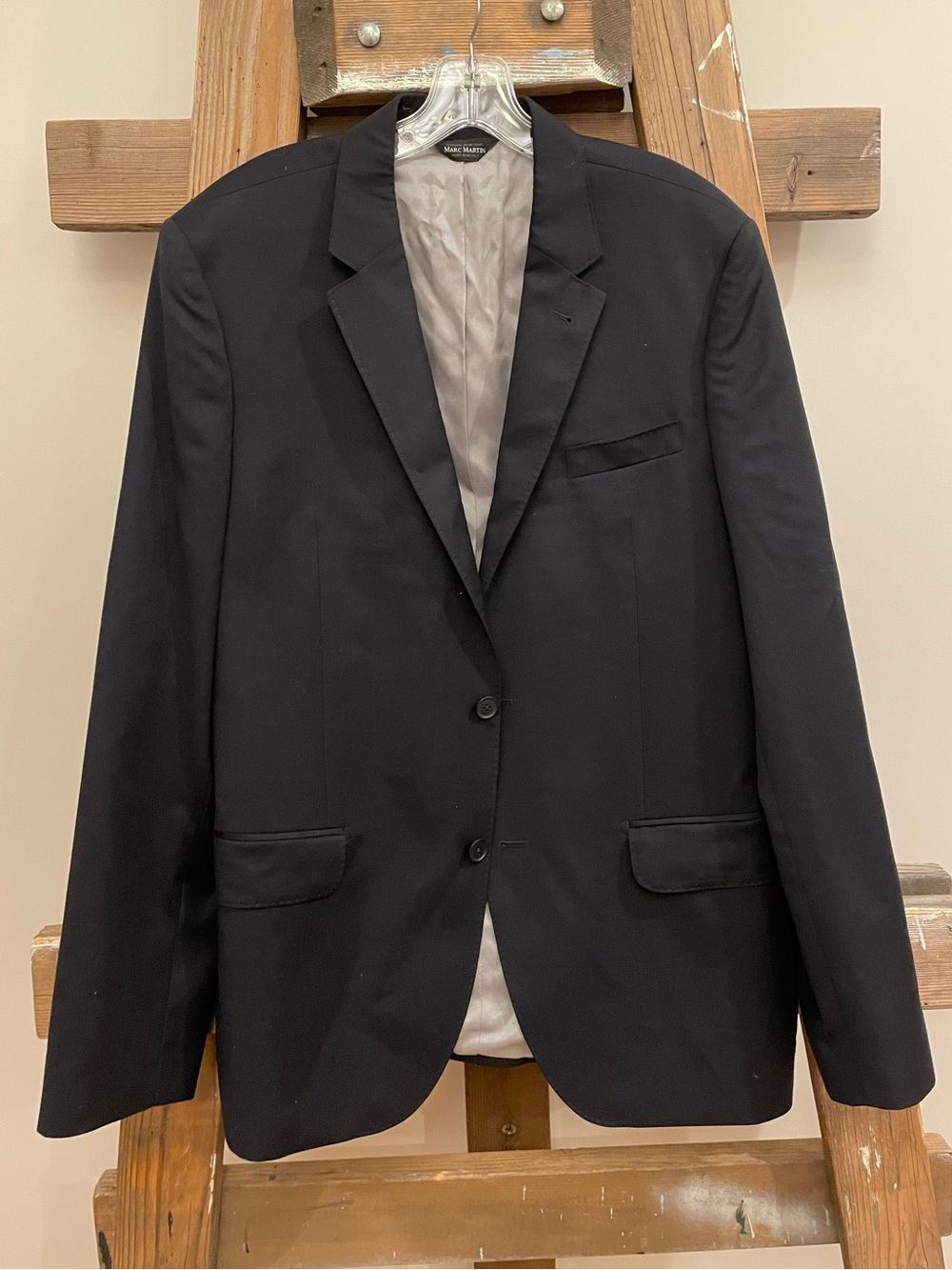 Men's Black Blazer - Classic Two-Button